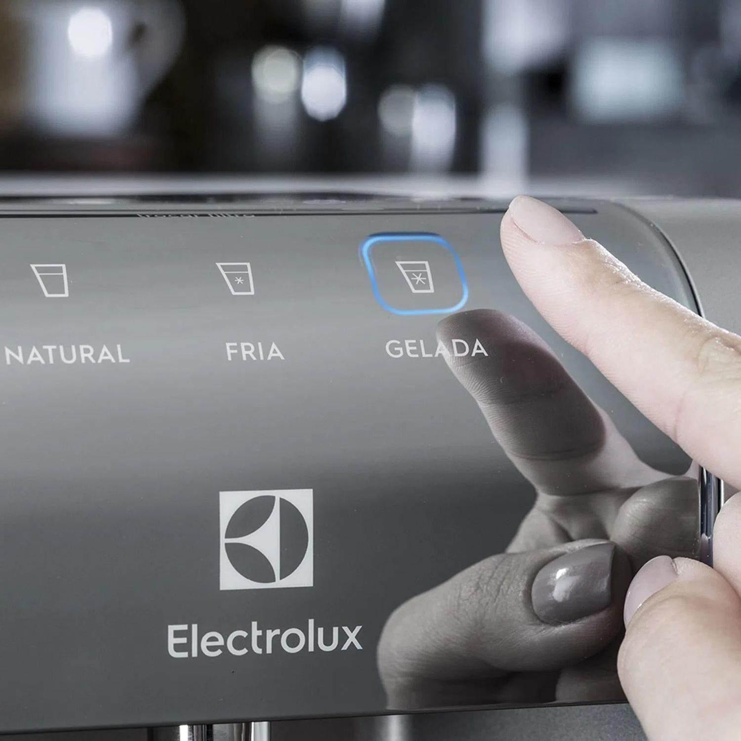 Purificador Electrolux Água Gelada, Fria e Natural com Painel Easy Touch Cinza (PE11X)