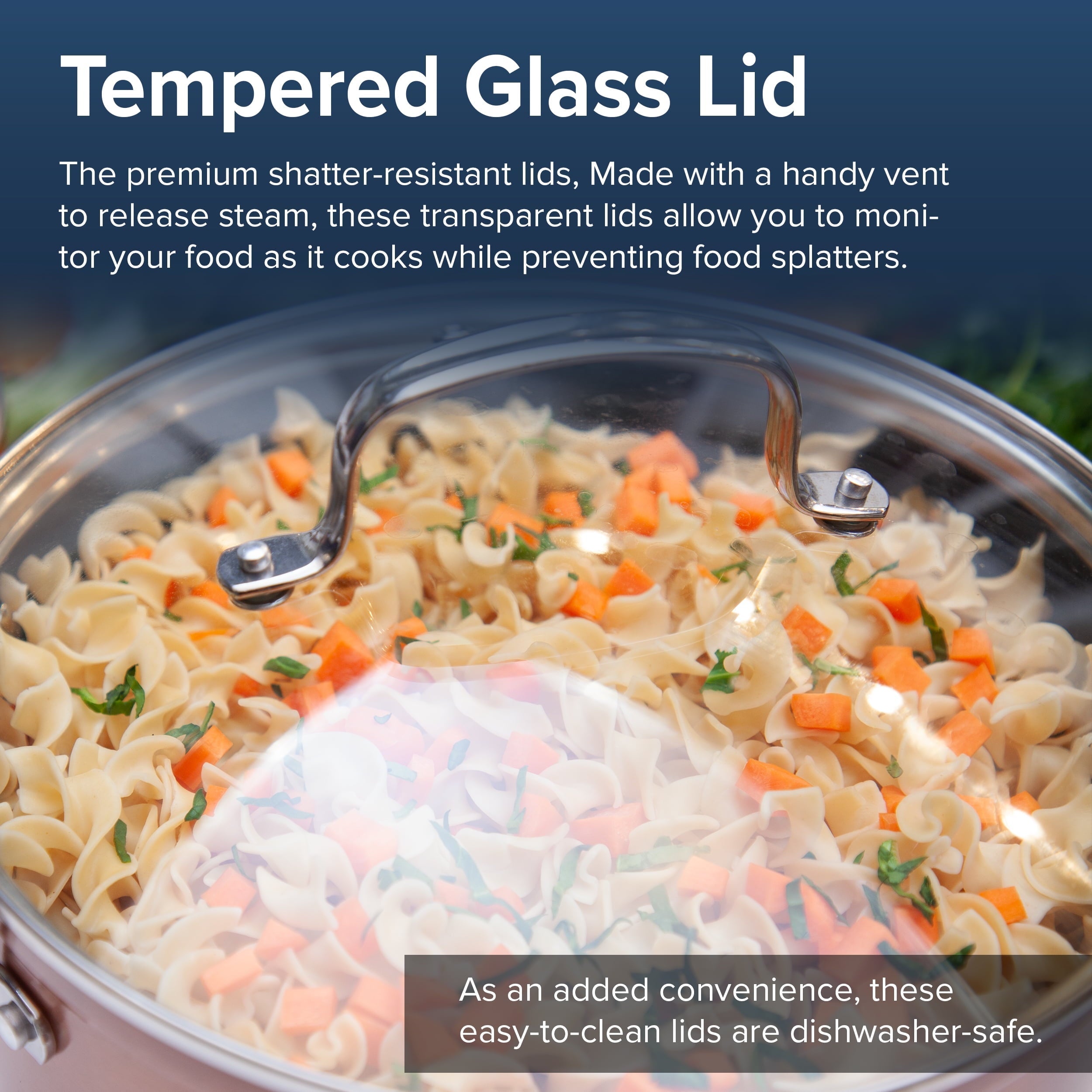 Nuwave 10PC Cookware set, Rustic Copper Duralon Blue Ceramic Non-Stick Cookware Set