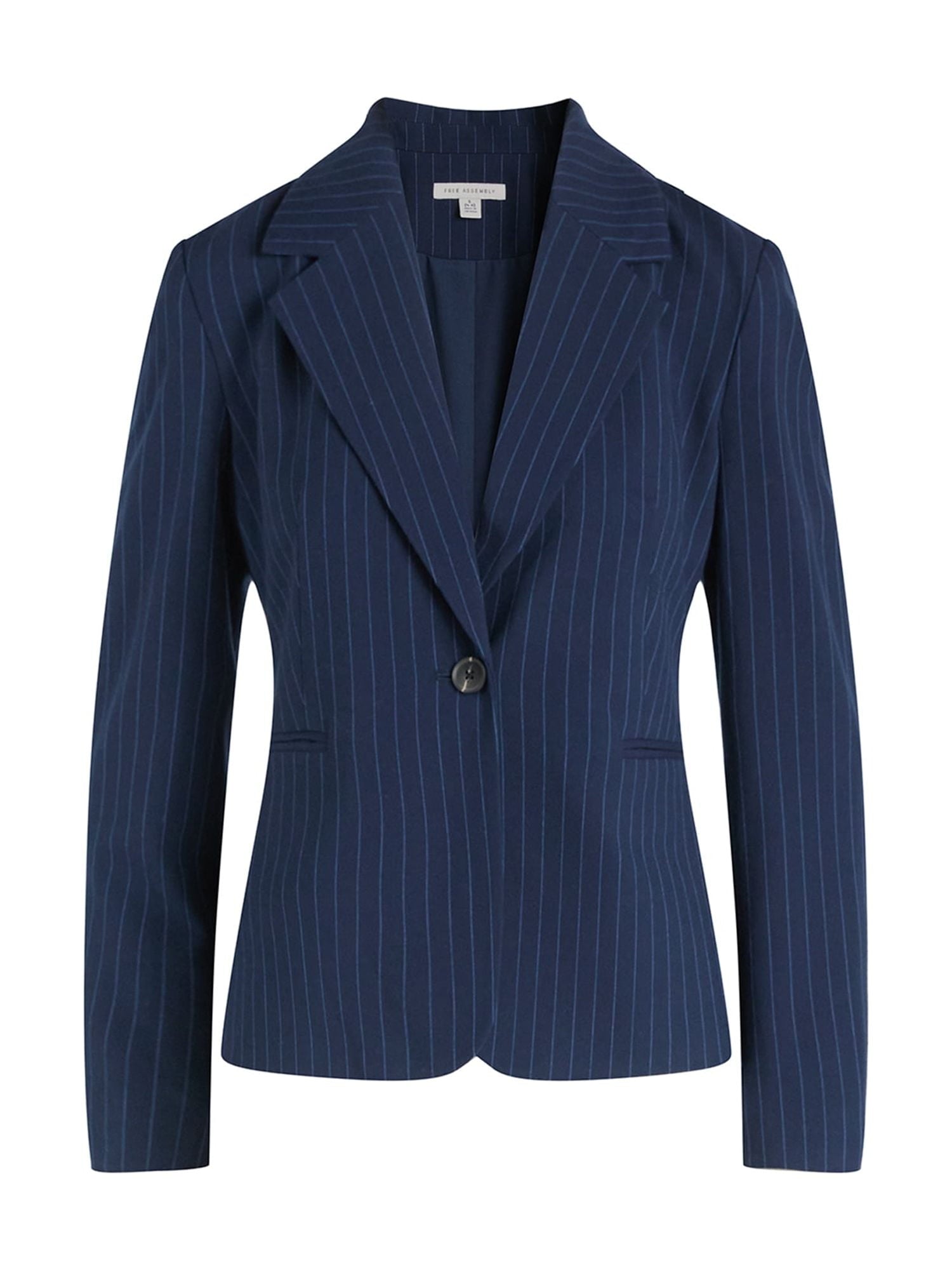 Free Assembly Women's Single Breasted Pinstripe Blazer, Sizes XS-XXL