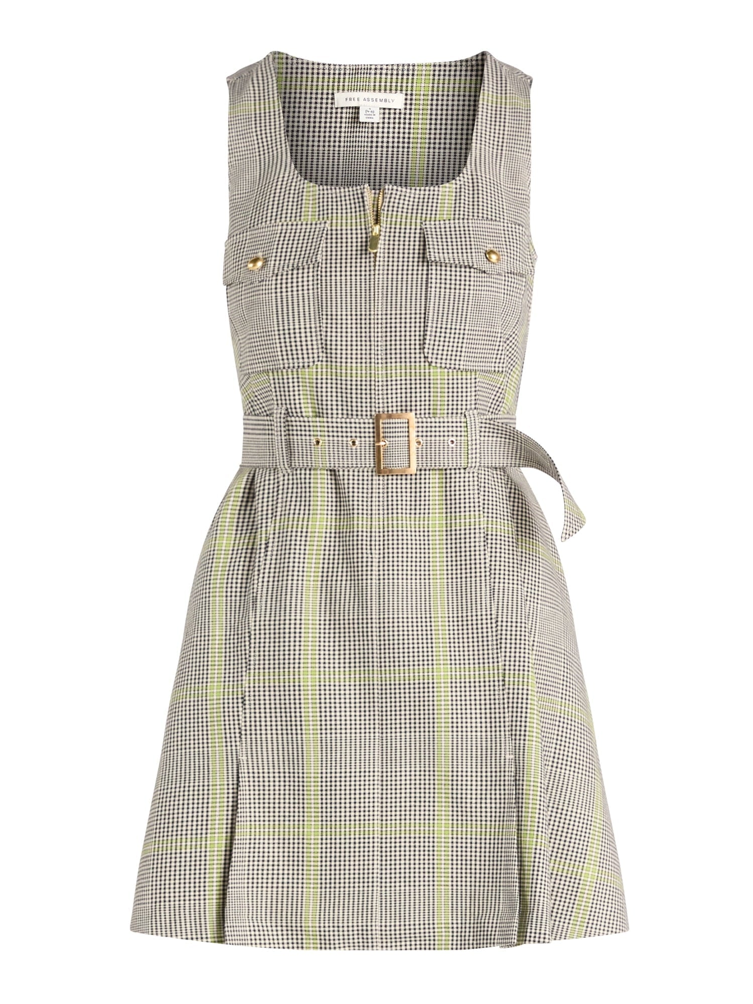 Free Assembly Women’s Belted Utility Mini Dress, Sizes XS-XXL