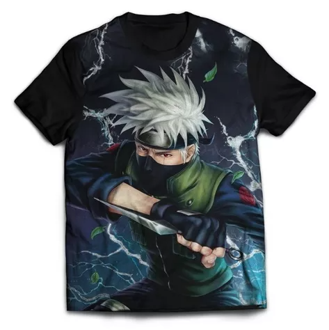 Camisas Camiseta Kakashi Naruto Lightning Blade
