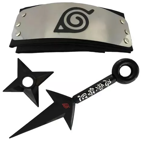 +1000 vendidos Kit Naruto Bandana + Kunai Minato Shurike Anime