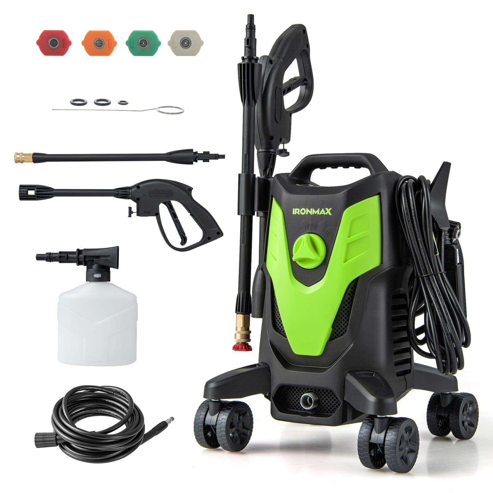 Costway Ironmax 2400 PSI at 1.7 GPM 120 V Electric Cold Water Pressure Washer, High-Pressure Hose