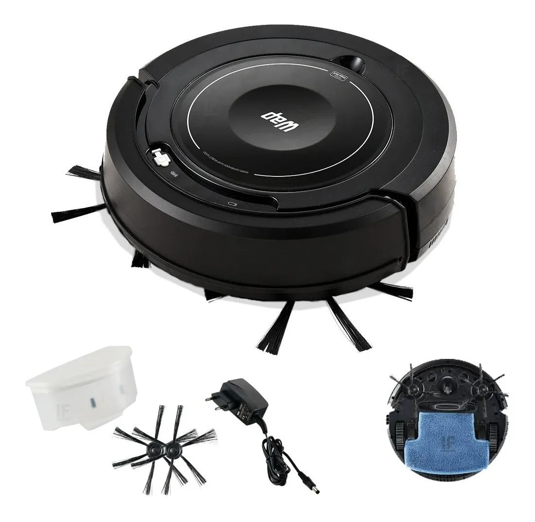 Robô aspirador e passa pano Wap Robot W100 preto 127V/220V