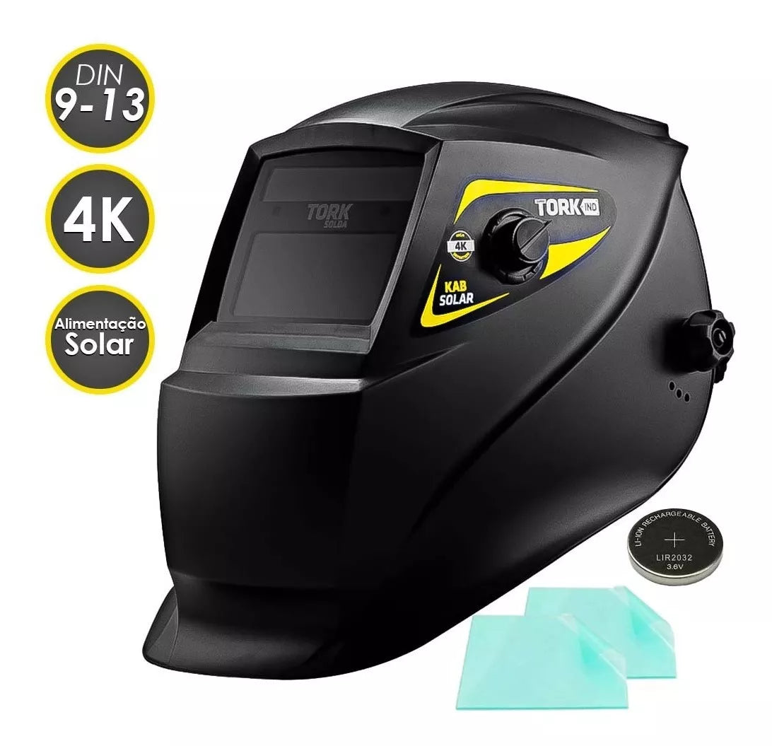 Máquina De Solda Inversora Tig Mma Touch 200 Amp Vrd Tork + Mascara De Solda Automática 4k Ton. 9-13 Tork