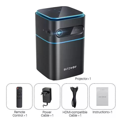 Blitzwolf Bw-vt2 Dlp Mini Projetor Wifi Android 9.0 Netflix