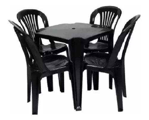 Mesa Quadrada Tambaú TRAMONTINA-92314010 + 4 Cadeiras Laguna - TRAMONTINA-K51