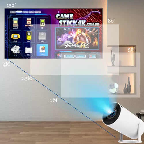 Projetor 4k Portátil Android Full Hd Video Game Home Theater