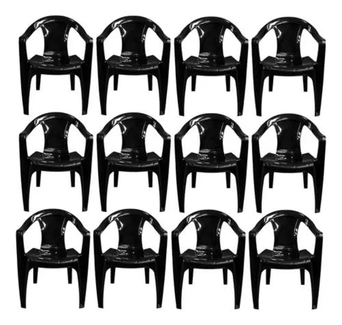 Cadeiras Com Braço Poltronas Plástica Reforçada 182kg