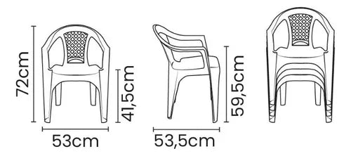 Combo 1 Mesa Tambaú Com 4 Cadeiras Iguape