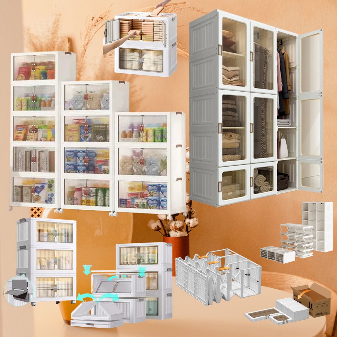 kiti Dobrável Inteligente : 1 Closet Dobrável + 12 Caixa De Armazenamento