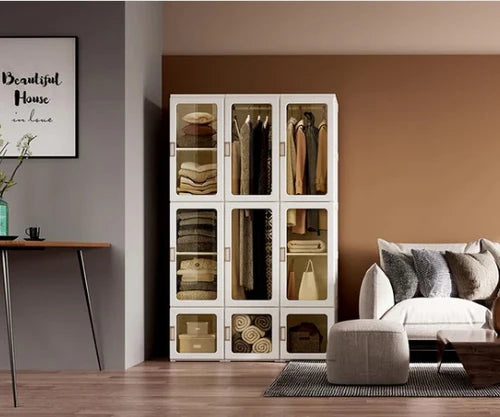 kiti Dobrável Inteligente : 1 Closet Dobrável + 12 Caixa De Armazenamento