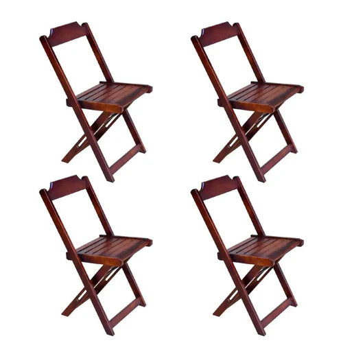 Conjuntos de Jogo de Mesa 70x70 Com 4 Cadeiras Dobráveis